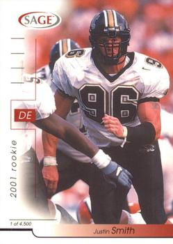 2001 SAGE #40 Justin Smith Front