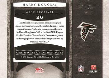 2008 Leaf Limited - Rookie Jumbo Jerseys Autographs Prime #26 Harry Douglas Back