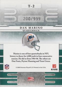 2008 Leaf Limited - Team Trademarks #T-2 Dan Marino Back