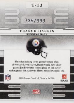 2008 Leaf Limited - Team Trademarks #T-13 Franco Harris Back