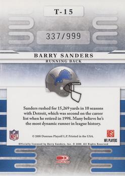 2008 Leaf Limited - Team Trademarks #T-15 Barry Sanders Back