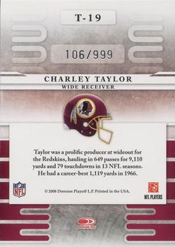 2008 Leaf Limited - Team Trademarks #T-19 Charley Taylor Back