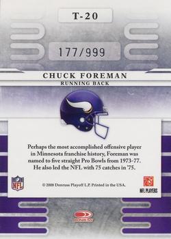 2008 Leaf Limited - Team Trademarks #T-20 Chuck Foreman Back