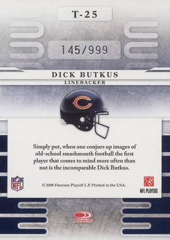 2008 Leaf Limited - Team Trademarks #T-25 Dick Butkus Back
