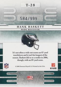 2008 Leaf Limited - Team Trademarks #T-28 Hank Baskett Back