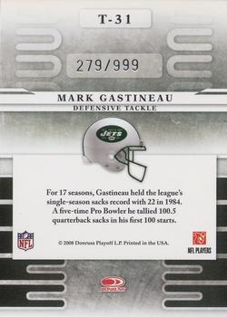 2008 Leaf Limited - Team Trademarks #T-31 Mark Gastineau Back