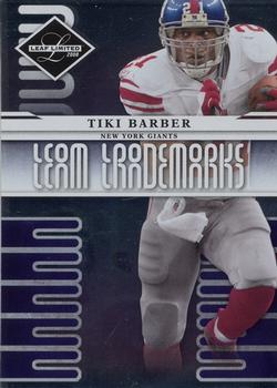 2008 Leaf Limited - Team Trademarks #T-37 Tiki Barber Front
