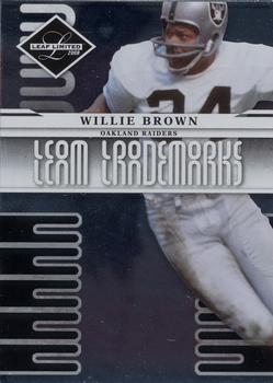 2008 Leaf Limited - Team Trademarks #T-38 Willie Brown Front
