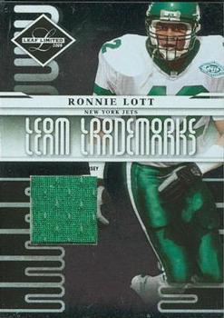 2008 Leaf Limited - Team Trademarks Materials #T-35 Ronnie Lott Front