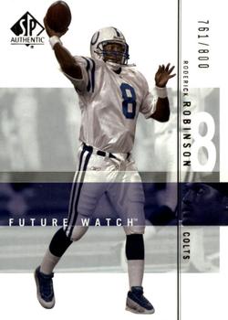 2001 SP Authentic #161 Roderick Robinson Front