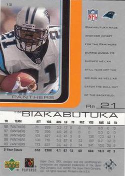 2001 SPx #12 Tim Biakabutuka Back
