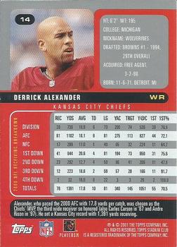 2001 Stadium Club #14 Derrick Alexander Back