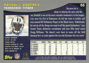 2001 Topps #66 Randall Godfrey Back