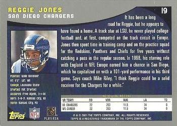 2001 Topps #19 Reggie Jones Back