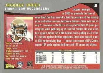 2001 Topps #41 Jacquez Green Back