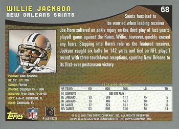 2001 Topps #68 Willie Jackson Back
