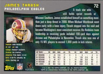 2001 Topps #72 James Thrash Back