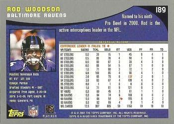 2001 Topps #189 Rod Woodson Back