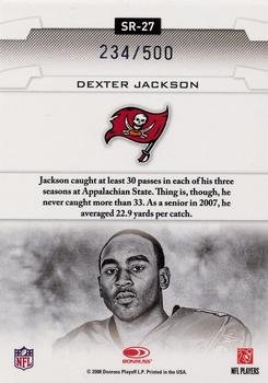 2008 Leaf Rookies & Stars - Studio Rookies Gold #SR-27 Dexter Jackson Back