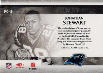2008 Leaf Rookies & Stars Longevity - Freshman Orientation Materials Jerseys #FO-3 Jonathan Stewart Back
