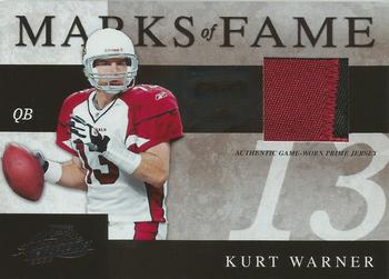 2008 Playoff Absolute Memorabilia - Marks of Fame Materials Prime #MOF-27 Kurt Warner Front