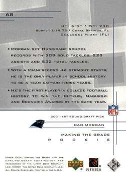 2001 UD Graded #68 Dan Morgan Back