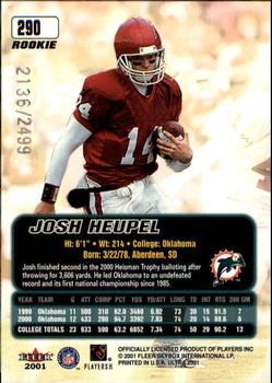 2001 Ultra #290 Josh Heupel Back