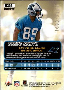 2001 Ultra #U309 Steve Smith Back