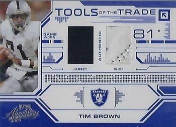 2008 Playoff Absolute Memorabilia - Tools of the Trade Double Material Blue #TOTT 26 Tim Brown Front