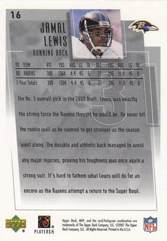 2001 Upper Deck MVP #16 Jamal Lewis Back