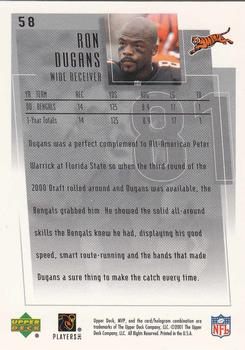 2001 Upper Deck MVP #58 Ron Dugans Back
