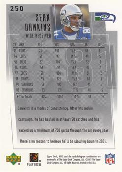 2001 Upper Deck MVP #250 Sean Dawkins Back