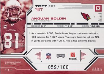 2008 Playoff Absolute Memorabilia - Tools of the Trade Red Spectrum #TOTT 30 Anquan Boldin Back