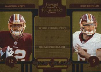 2008 Playoff Contenders - Draft Class Gold #35 Malcolm Kelly / Colt Brennan Front