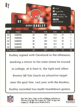 2001 Upper Deck Victory #87 Rickey Dudley Back
