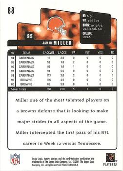2001 Upper Deck Victory #88 Jamir Miller Back