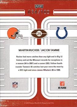 2008 Playoff Contenders - Round Numbers Gold #25 Martin Rucker / Jacob Tamme Back