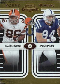 2008 Playoff Contenders - Round Numbers Gold #25 Martin Rucker / Jacob Tamme Front