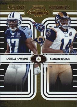 2008 Playoff Contenders - Round Numbers Gold #26 Lavelle Hawkins / Keenan Burton Front