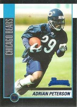 2002 Bowman #166 Adrian Peterson Front