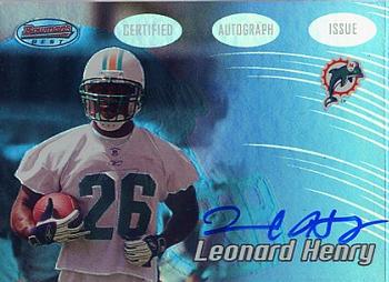 2002 Bowman's Best #150 Leonard Henry Front