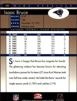 2002 Donruss #180 Isaac Bruce Back