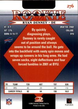 2002 Donruss #276 Ryan Denney Back