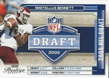 2008 Playoff Prestige - NFL Draft #NFL-24 Martellus Bennett Front