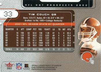 2002 Fleer Hot Prospects #33 Tim Couch Back
