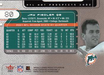 2002 Fleer Hot Prospects #80 Jay Fiedler Back