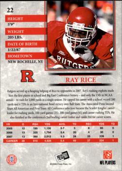 2008 Press Pass - Reflectors #22 Ray Rice Back