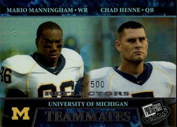 2008 Press Pass - Reflectors #93 Chad Henne / Mario Manningham Front