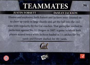 2008 Press Pass - Reflectors #96 Justin Forsett / DeSean Jackson Back