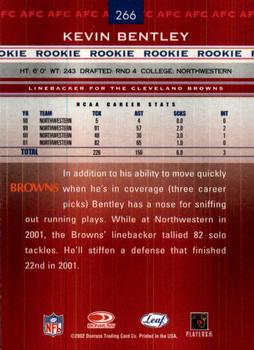 2002 Leaf Rookies & Stars #266 Kevin Bentley Back